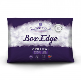 Slumberdown Box Edge Firm Support Side Sleeper Pillow, 2 Pack