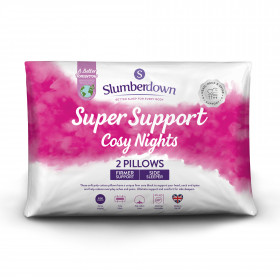 Slumberdown Cosy Nights Super Support Firm Support Side Sleeper Pillow, 2 Pack