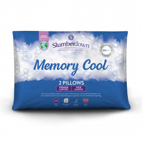 Slumberdown Memory Cool Firm Support Side Sleeper Pillow, 2 Pack