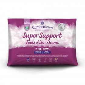 Slumberdown Feels like Down Super Support Firm Support Side Sleeper Pillow, 2 Pack