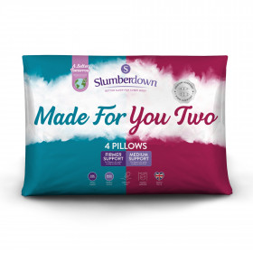 Slumberdown Made For You Two Medium/Firm Support Pillow, 4 Pack