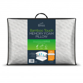 Snuggledown Bliss Bamboo Memory Foam Deep Filled Firm Support Pillow, 1 Pack