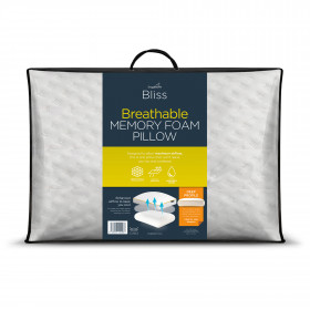 Snuggledown Bliss Breathable Memory Foam Deep Filled Firm Pillow, 1 Pack