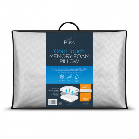 Snuggledown Bliss Cool Touch Memory Foam Deep Filled Firm Support Pillow, 1 Pack