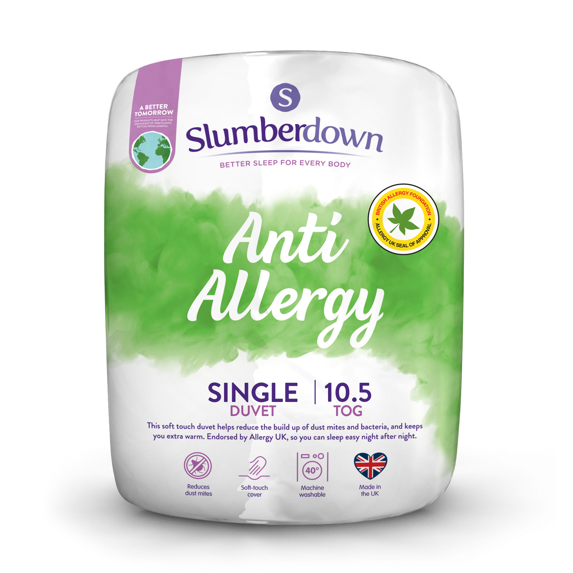 thumbnail 18  - Slumberdown Anti Allergy, Anti Bacterial Duvet