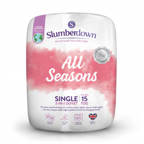 Slumberdown All Seasons 3-in-1 Combi 15 Tog (10.5 + 4.5 Tog) Single Duvet