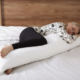 Slumberdown Body Support Pillow, 1 Pack, Includes 100% Cotton Pillow Case