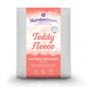 Slumberdown Teddy Fleece Mattress Enhancer, Single