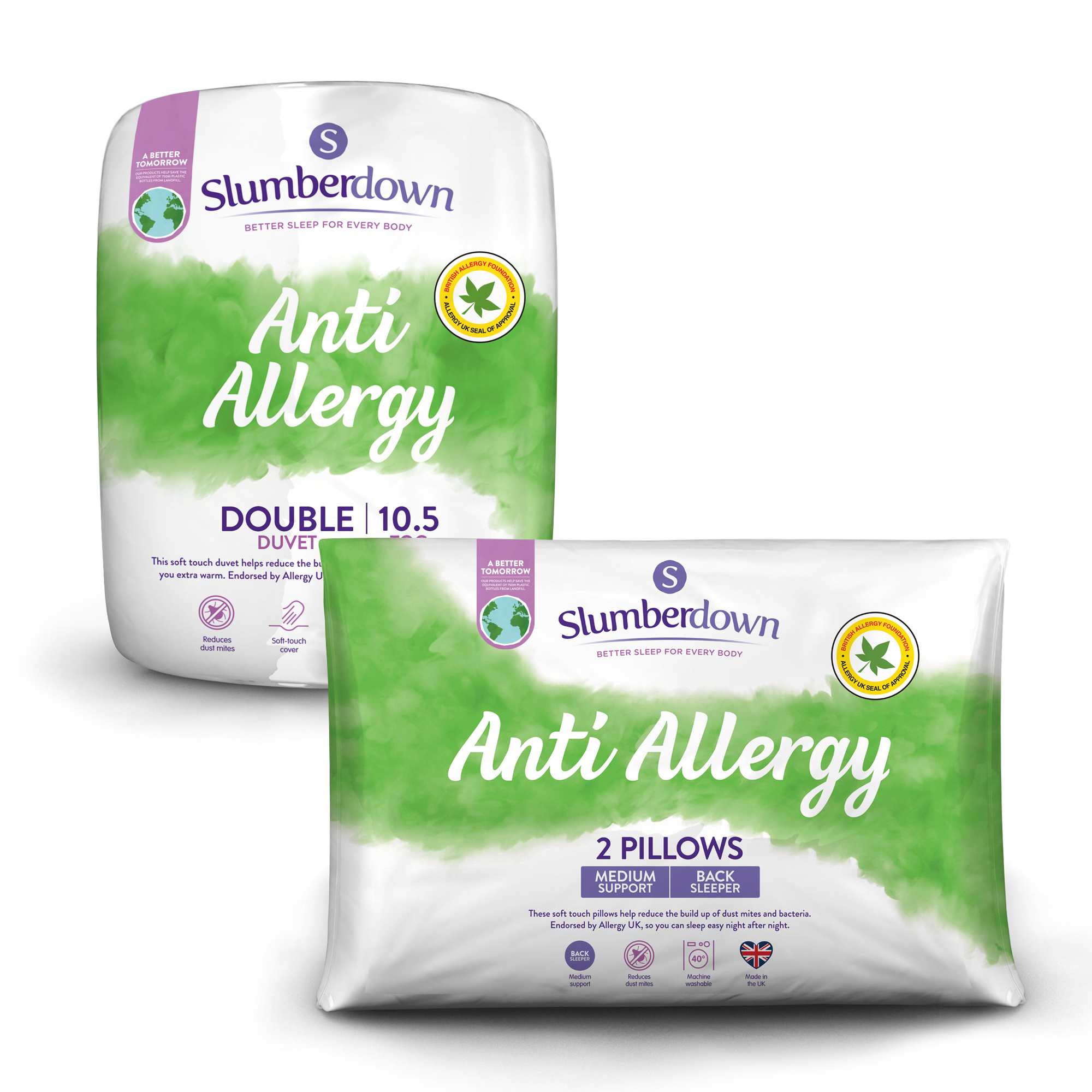 thumbnail 35  - Slumberdown Anti Allergy, Anti Bacterial Duvet