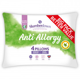Slumberdown Anti Allergy Medium Pillows,  4 Pack