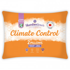 Slumberdown Climate Control Medium Back Sleeper Pillow, 2 Pack