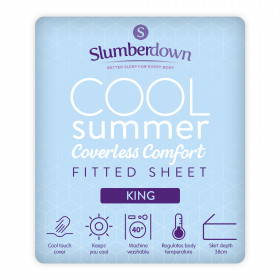 Slumberdown Cool Summer Coverless Comfort PCM King Fitted Bedsheet
