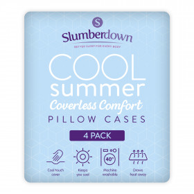 Slumberdown Cool Summer PCM Pillowcases, 4 Pack