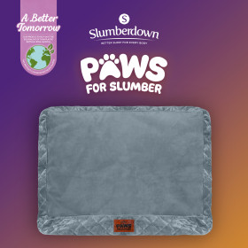 Slumberdown Paws for Slumber Medium Pet Bed Spare Cover, Grey