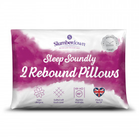 Slumberdown Sleep Soundly Rebound Firm Support Side Sleeper Pillow, 2 Pack