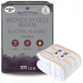 Slumberdown Wonderfully Warm Dual Control Electric Blanket - Double