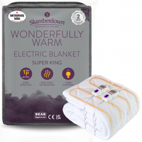 Slumberdown Wonderfully Warm Dual Control Electric Blanket - Super King