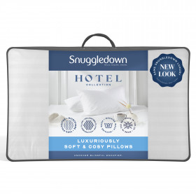 Snuggledown Luxuriously Cosy Hotel Medium Support Back Sleeper Pillow, Pack of 2