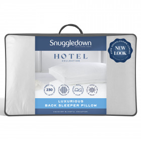 Snuggledown Luxurious Back Sleeper Medium Support Pillow, Pack of 1